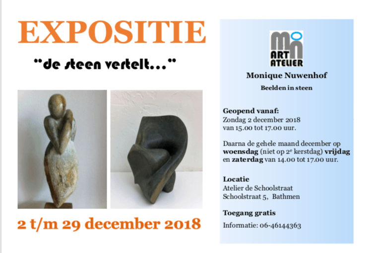 Solo expositie "de steen vertelt..."